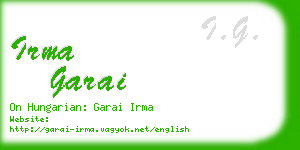 irma garai business card